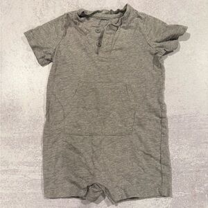Primary Grey Cotton Romper Shorts 18-24 months